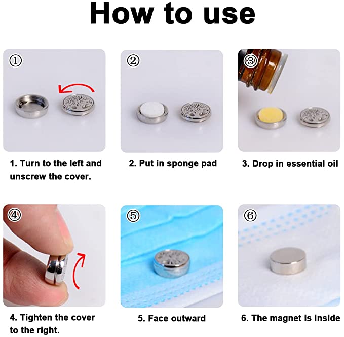 Draagbare Essentiële Olie Diffuser Clip | Wearable Diffuser | 10 Designs