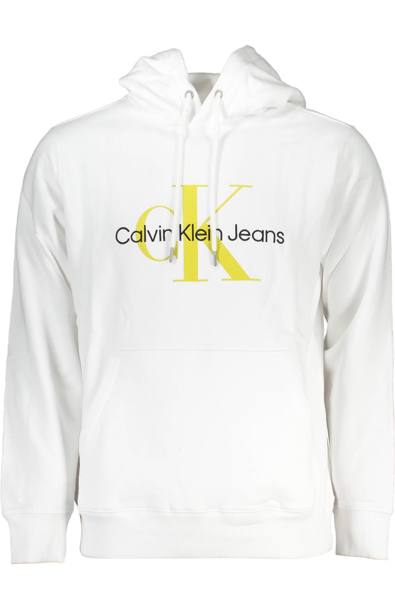 Calvin Klein Heren Wit Sweatshirt met Capuchon - Zonder Rits | 100% Organic Cotton