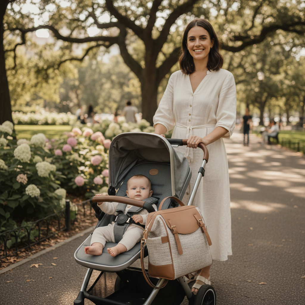 Luiertas aan kinderwagen